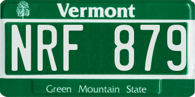 VT license plate NRF879