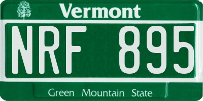 VT license plate NRF895