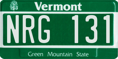 VT license plate NRG131