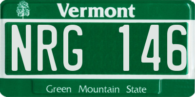 VT license plate NRG146