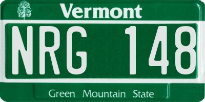 VT license plate NRG148
