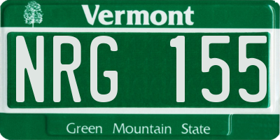 VT license plate NRG155