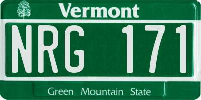 VT license plate NRG171