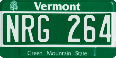 VT license plate NRG264