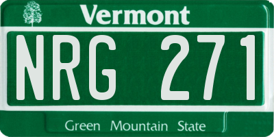 VT license plate NRG271