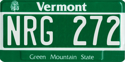 VT license plate NRG272