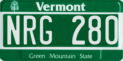 VT license plate NRG280
