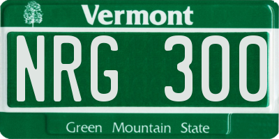 VT license plate NRG300