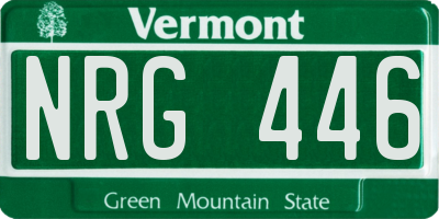 VT license plate NRG446