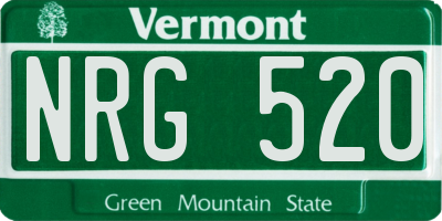 VT license plate NRG520