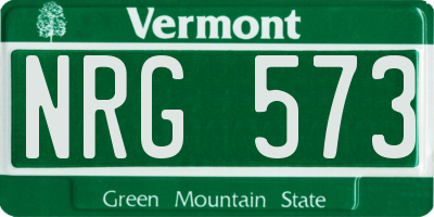 VT license plate NRG573