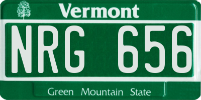 VT license plate NRG656