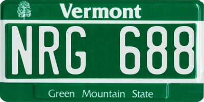 VT license plate NRG688