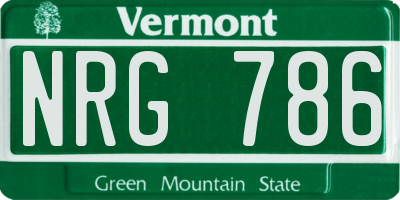 VT license plate NRG786
