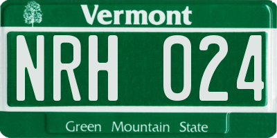 VT license plate NRH024