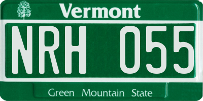 VT license plate NRH055