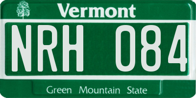 VT license plate NRH084