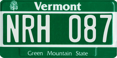 VT license plate NRH087