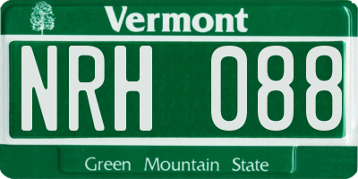 VT license plate NRH088