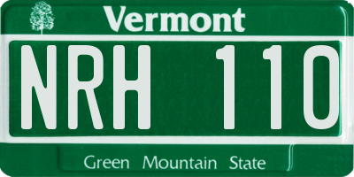 VT license plate NRH110