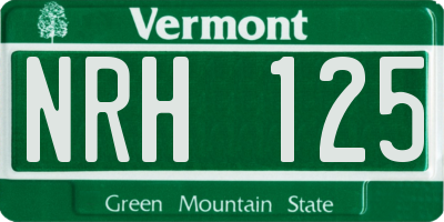 VT license plate NRH125