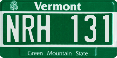 VT license plate NRH131