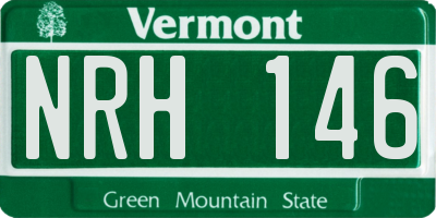 VT license plate NRH146