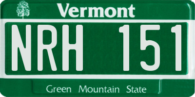 VT license plate NRH151