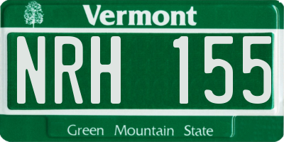 VT license plate NRH155