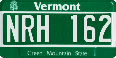 VT license plate NRH162
