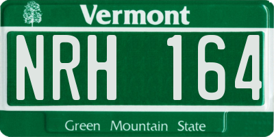 VT license plate NRH164