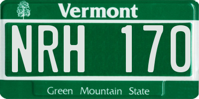 VT license plate NRH170