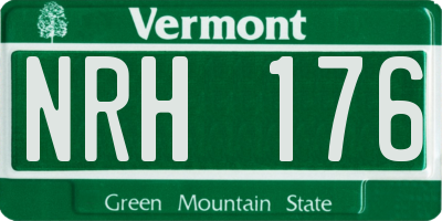 VT license plate NRH176