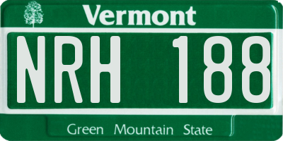 VT license plate NRH188