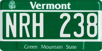 VT license plate NRH238