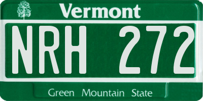 VT license plate NRH272