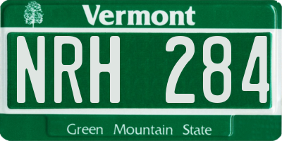 VT license plate NRH284