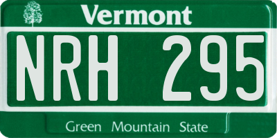 VT license plate NRH295