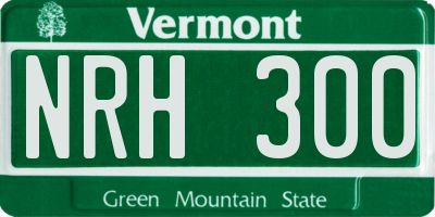 VT license plate NRH300