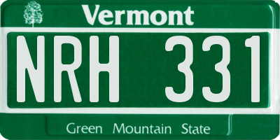 VT license plate NRH331