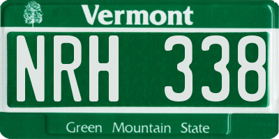 VT license plate NRH338