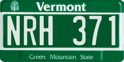 VT license plate NRH371
