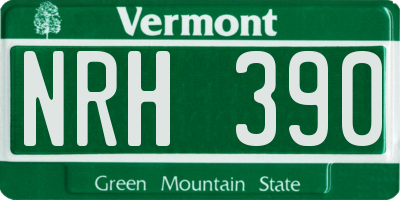 VT license plate NRH390