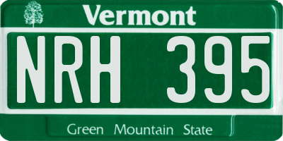 VT license plate NRH395