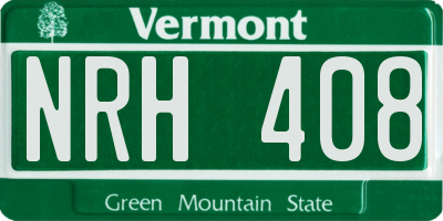 VT license plate NRH408