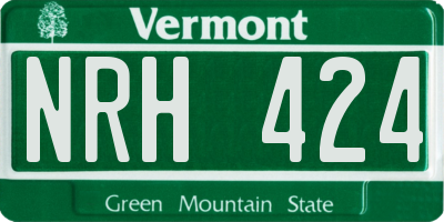 VT license plate NRH424