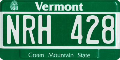 VT license plate NRH428
