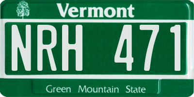 VT license plate NRH471