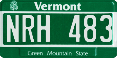 VT license plate NRH483