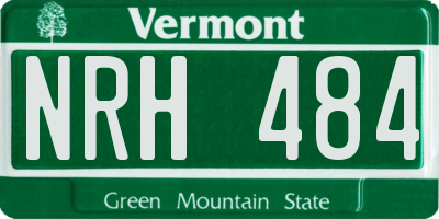 VT license plate NRH484